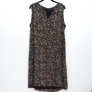 Lucky Brand Black/Brown Floral Dress Size XL